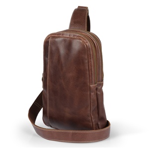 Good Quality Men Genuine Shoulder Chest <b>Bags</b> Cross-Body Anti-Theft Lightweight <b>Soft</b> Fabric Factory Price Chest <b>Bag</b> Pu <b>Leather</b> - Product Image 4