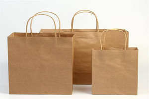 Bolsas de Papel Kraft Personalizadas al por Mayor, Ecológicas, Duraderas, con Logotipo, Asépticas, de Materiales Reciclados para Promociones y Exhibiciones en Supermercados - Product Image 6