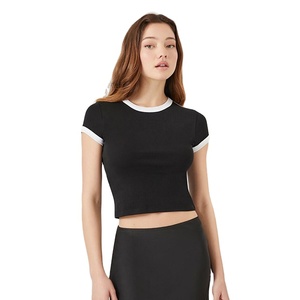 Nuevas Camisetas Cortas para Mujer, Elásticas, Talla Regular, Estilo Urbano, Ajustadas, Transpirables, Ligeras y a la Moda - Product Image 1