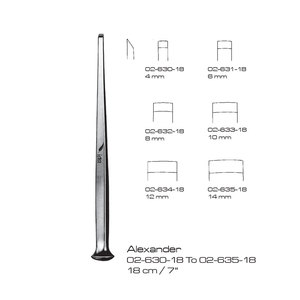 Pinzas para Cortar Huesos Alexander Chissels de 18 cm (7 Pulgadas), 4-14 mm, de Acero Inoxidable, Reutilizables, para Uso Clínico, con Certificación CE - Product Image 1