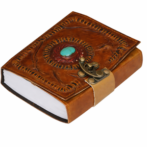 Carnet en cuir vintage en gros avec papier à bords festonnés style antique, livre des ombres et carnet de croquis vierge pour cadeau haut de gamme - Product Image 3