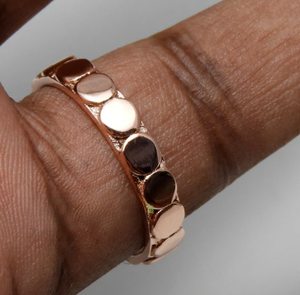 Anillo de Cobre Puro Forjado a Mano de Primera Calidad, Joyería Magnética para el Alivio de la Salud, con Patrón de Símbolo Antiguo Grabado - Product Image 5