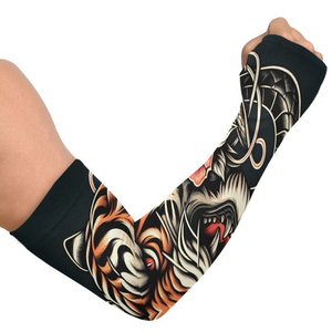 Mangas Protectoras para Hombre con Estampado Digital Floral de Tigre, UPF50+, Poliéster, Estilo Tatuaje, Manga Larga - Product Image 3