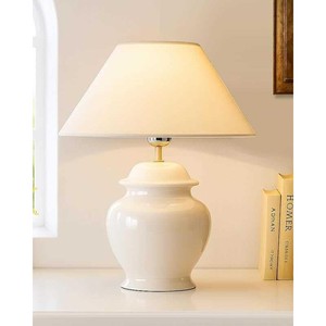 Base de Lámpara de Mesa de Cerámica Crema con Diseño de Jarrón de Jengibre - Iluminación de Lujo al por Mayor - Product Image 1