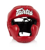 Protège-tête Fairtex en cuir PU de haute qualité pour boxe, Muay Thai, MMA, sparring, avec double protection nez et menton - Prix de gros RTS
