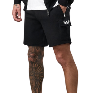 Conjunto Deportivo Informal para Hombre, Sudadera con Capucha y Cierre Completo, Pantalones Cortos, Ropa Deportiva para Entrenamiento, Traje Deportivo de Verano - Product Image 6