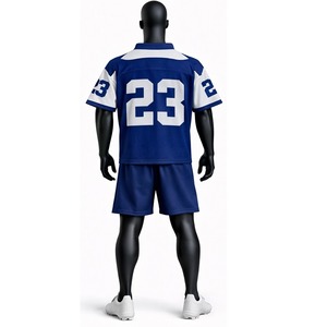 Conjunto de Camiseta y Pantalones Cortos de Fútbol Americano de Alta Calidad, Uniforme Deportivo Transpirable, Ropa de Equipo Personalizada para Entrenamientos y Partidos - Product Image 3
