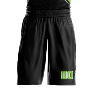 Conjunto de Uniforme de Baloncesto Sublimado Personalizado, Negro y Verde, Nombre del Equipo Personalizado, Sin Mangas, Corte Atlético, Unisex para Adultos, Malla Transpirable - Product Image 6