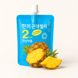 Collation gommeuse à la gelée de konjac à saveur d'ananas OEM pour adultes à faible teneur en calories et sans sucre améliorée avec du collagène de poisson et de la vitamine C - Product Image 1