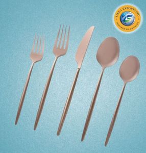 Vaisselle Moderne de Style Américain en Acier Inoxydable Brossé Cuivre, Compatible Lave-Vaisselle, Durable et Écologique - Product Image 2
