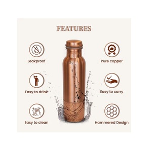 Elegante Botella de Cobre de Diseño con Acabado Brillante, Perfecta para un Estilo de Vida Moderno, Hidratación Saludable y Opción de Regalo Premium - Product Image 5