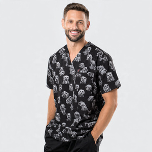 Chaleco de Peluquería Canina Impermeable con Doble Bolsillo, Cuello en V, Color Negro, Ropa de Trabajo para Peluquería Canina - Product Image 4