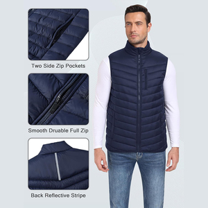 Gilets matelassés personnalisés avec logo, vestes d'équitation, vêtements d'hiver décontractés, vêtements d'extérieur, gilets rembourrés pour hommes, vestes matelassées. - Product Image 3