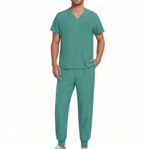 Custom Logo Cotton Medical <b>Scrub</b> Suit Unisex Hospital Uniform Anti-Bacterial Breathable Nursing <b>Scrubs</b> <b>Set</b> - Product Image 1