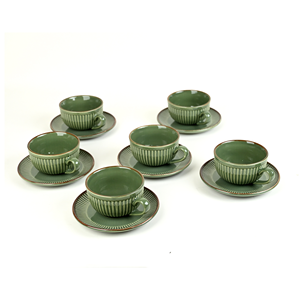 Juego de 6 Tazas de Té de Cerámica de Porcelana Fina, Modelo Snug - Product Image 3