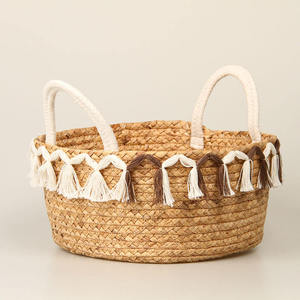 Cheap Price Vietnam Woven Seagrass Eco-Friendly Durable Baskets for Storage Natural Basket Handle Organizer Home Decor - Product Image 1