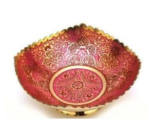 ชามเสิร์ฟทรงกลม ดีไซน์งานฝีมือคุณภาพดีรักษ์โลก ชามเสิร์ฟอาหารเคลือบทอง - Product Image 6