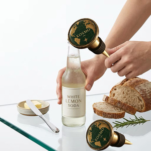 Bouchon de bouteille en alliage moulé écologique Ba Kosmo World Map avec couvercle anti-poussière pour vin - Product Image 4