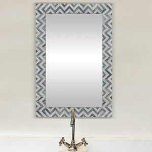 Artisan Made Bone Inlay Resin <b>Mirror</b> <b>Frame</b> Showcasing Precision Craft For Elegant Living Spaces - Product Image 3