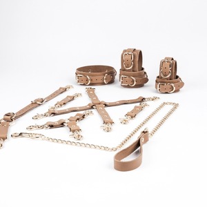 Kit de Contrainte en Cuir Véritable B2B 11 Pièces Haut de Gamme – Pack de Contrainte Bondage Premium – Équipement Fétichiste RTTS-0035 - Product Image 5