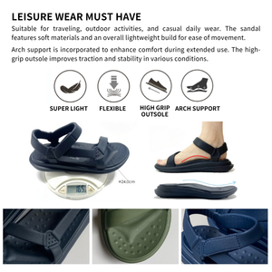 Eco friendly Versátil Calzado Gancho Y Bucle Playa Hebilla Eva Diapositivas Planas Sandalias Zapatos Nuevos Estilos Ph10 - Product Image 2