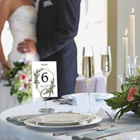 Porte-cartes moderne et simple en acier inoxydable, forme circulaire, base spirale large, support court pour numéros de table pour mariage, fête, restaurant