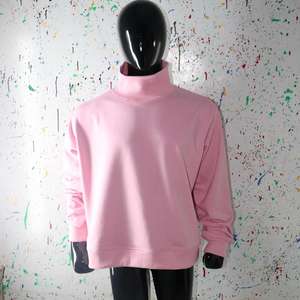 Sudadera con capucha rosa bebé, 100% algodón, estilo vintage, estilo urbano, con apliques bordados y cremallera, de Pakistán. - Product Image 1