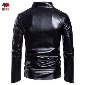 Chaqueta de cuero con tela transpirable de diseño personalizado Ryan Pro Gear para hombre, con impresión de logotipo personalizado y cuello alto. - Product Image 1