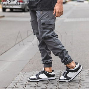 Pantalon cargo en coton léger de couleur grise, de qualité supérieure, au design unique, facile à porter, avec le dernier service OEM ODM. - Product Image 2
