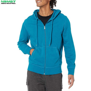 Sudadera con capucha y cremallera para hombre, con forro de malla transpirable, ligera, para entrenamiento en el gimnasio, ropa deportiva activa. - Product Image 1