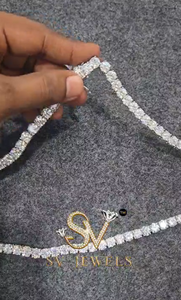 Cadena de Moissanita de 5 mm y 22 Pulgadas con Forma de Mariposa, Cadena de Plata de Ley 925, Estilo Hip Hop, Collar Unisex - Product Image 2