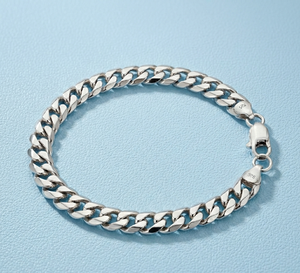 Ensemble collier et bracelet chaîne cubaine |   Argent, Or, Or rose |   Argent sterling 925 |   Vente en gros - Product Image 2