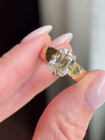 Cincin Solitaire Berlian Buatan Laboratorium Potongan Cushion 2 CT dengan Band Lebar, Bersertifikat IGI