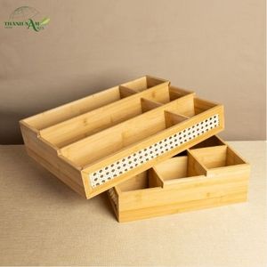 Bamboo Laminated Lacquered Eco-Friendly Decorative Customized Storage <b>Shelf</b> Multi-Tier Organizer for Catering Residential - Product Image 1