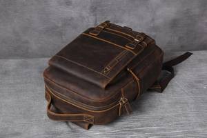 Padded Laptop Leather <b>Backpack</b> <b>Waterproof</b> Anti-Theft Vintage Rucksack Genuine Leather Travel Gear LBP-0409 - Product Image 4