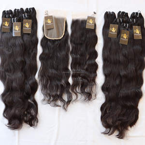 Mèches de cheveux humains vierges avec fermeture en dentelle HD, fournisseurs de cheveux bruts de haute qualité, cuticule brute cambodsienne alignée, Extensions de cheveux bouclés - Product Image 2