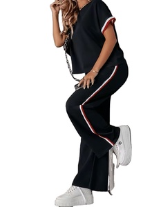 Haut d'été élégant et respirant pour femme, en tissu non extensible, léger, à manches courtes, motif uni, idéal pour tous les jours - Product Image 3