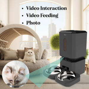 Nhà Máy Giá Đôi Bin Thức Ăn Vật Nuôi Dispenser Tự Động Với Video Bằng Giọng Nói Cho Ăn Và Theo Lịch Trình Hẹn Giờ Cho Mèo Và Chó - Product Image 3