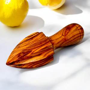 Polished Wood Lemon Squeezer Sustainable Manual Juicer for <b>Fruit</b> Hand Wash Only - Product Image 1