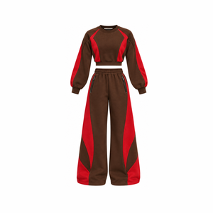 Conjunto Deportivo de 2 Piezas para Mujer, Nuevo Modelo 2026, Venta Caliente, Informal, Transpirable, Ligero, 100% Algodón, Ecológico, Color Liso - Product Image 1