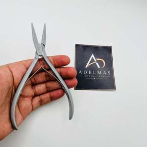 Pince à cheveux à bec plat de couleur grise en acier inoxydable, impression de logo personnalisée, pince à cheveux à bec plat OEM - Product Image 5