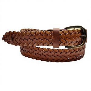 Cinturón Ecuestre FHS de Cuero Genuino, Diseño Trenzado Resistente de la Mejor Calidad, Hebilla de Aleación de Zinc Totalmente Personalizable - Product Image 1