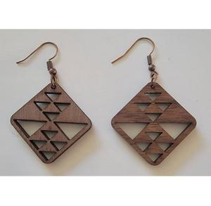 Pendientes de Madera Grabados con Láser de Calidad Superior, Estilo Vintage para Fiestas y Aniversarios - Product Image 2