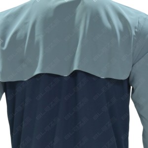 Veste de sudation pour hommes à manches longues avec capuche, haut de sport à col montant et fermeture éclair latérale asymétrique, coupe-vent - Product Image 3