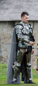 Armadura de caballero medieval, traje de armadura de acero funcional, Cosplay, Sca Warrior, acabado negro, armadura de cuerpo completo, traje de acero portátil - Product Image 3