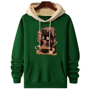 Winter Printed Jersey Hoodie with Stand Collar Zipper Newest Digital & Silk Screen Printing Solid Pattern Stand out Style - Product Image 3