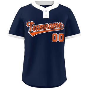 Maillot de baseball unisexe en gros personnalisable avec logo brodé, nom, boutons, couleur unie, blocs de couleur, sublimation, respirant, design imprimé - Product Image 1