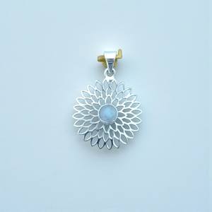 Colgantes de Plata con Piedras Preciosas, Colgantes de Plata de Ley 925 con Piedra Lunar Arcoíris Natural, Joyería de Plata al por Mayor - Product Image 2