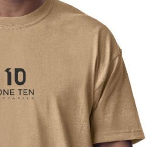 T-shirt pour homme Tan Maxweight, t-shirt en coton lourd de qualité supérieure, t-shirt décontracté à col rond et manches courtes surdimensionné pour le streetwear - Product Image 6