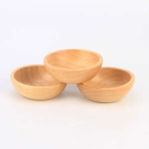 Bol décoratif Bol artisanal naturel en bois 4 pièces Bois d'acacia Écologique Passe au lave-vaisselle Bol de service pour fête Fruits Salade - Product Image 2